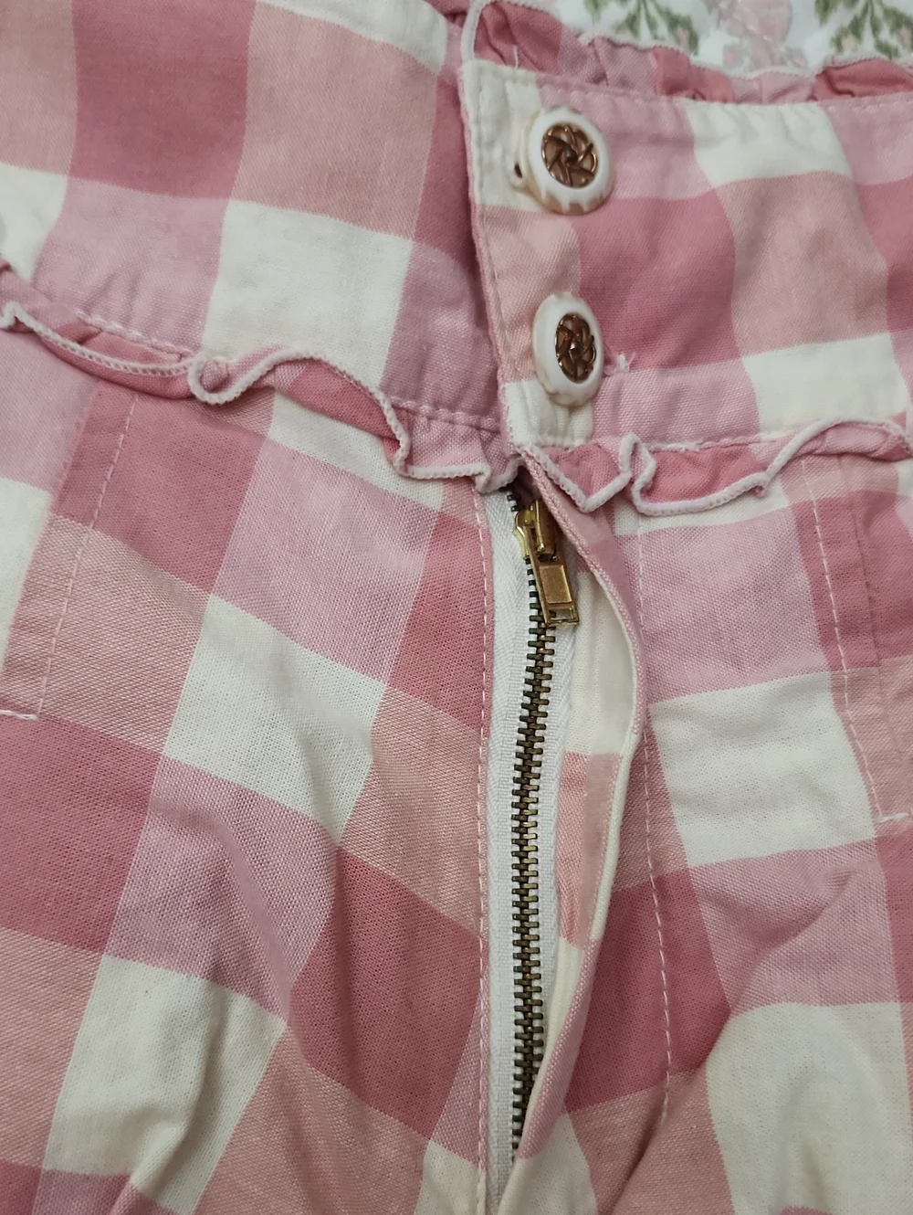 [On Hold] Liz Lisa 🎀 Pink Gingham Ruffle Lace Balloon Cotton Shorts